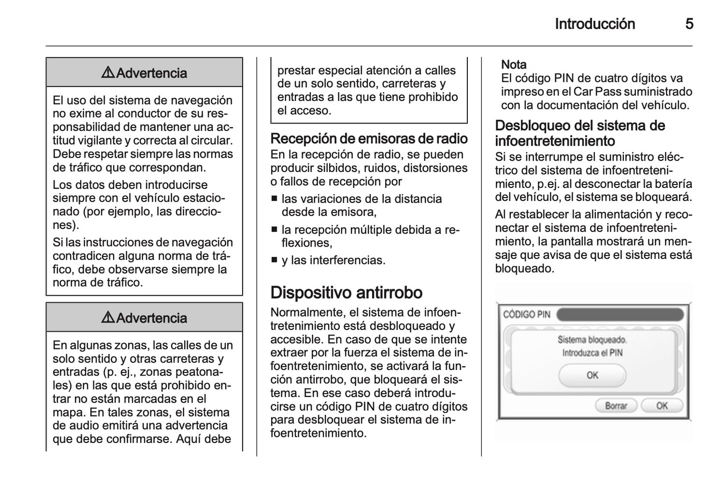 Opel Zafira Manual de infoentretenimiento 2008 - 2011