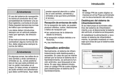 Opel Zafira Manual de infoentretenimiento 2008 - 2011