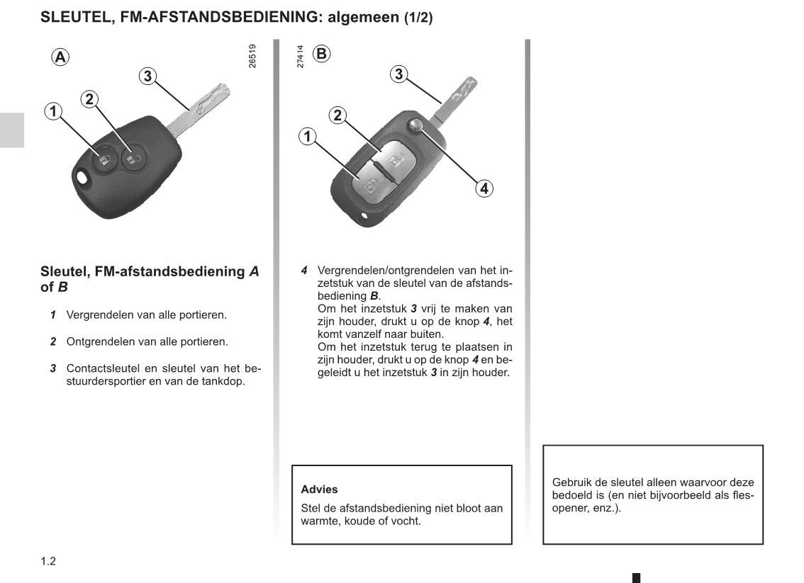 2012-2013 Renault Wind Owner's Manual | Dutch