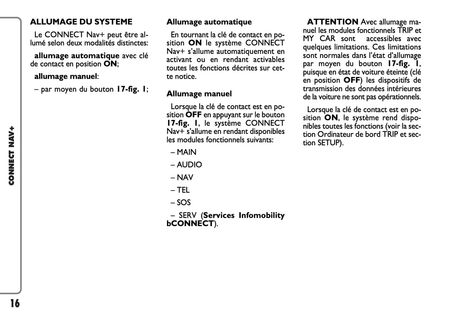 Fiat Panda CONNECT Nav+ Guide d'utilisation 2009 - 2013