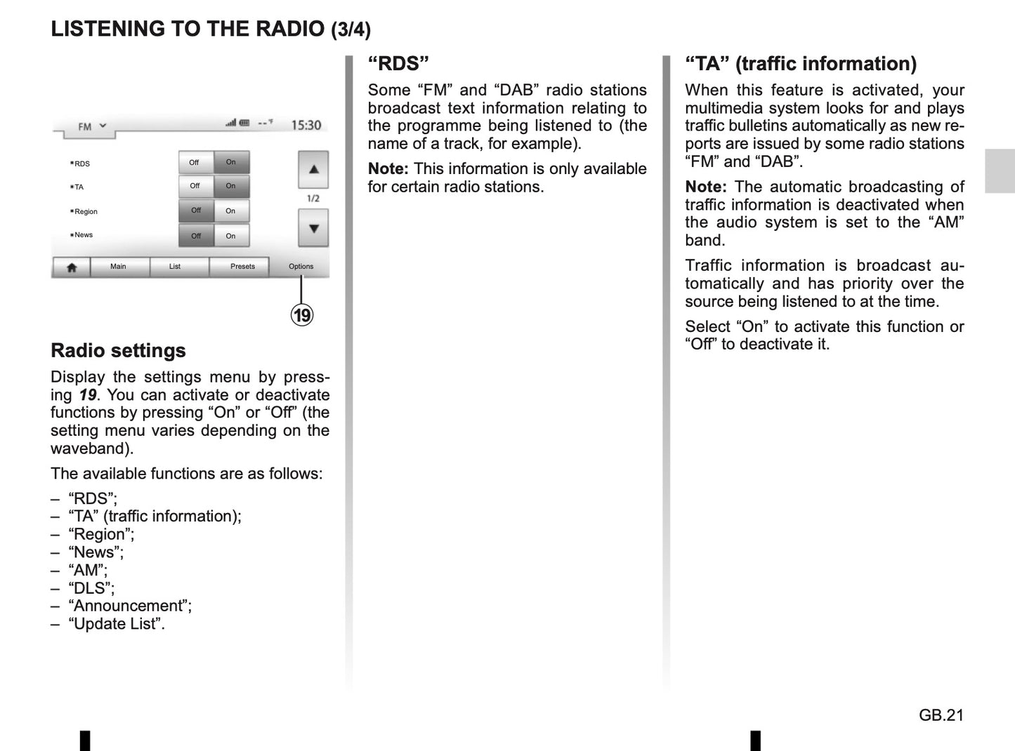 Renault Media-Nav Owner's Manual 2016 - 2019