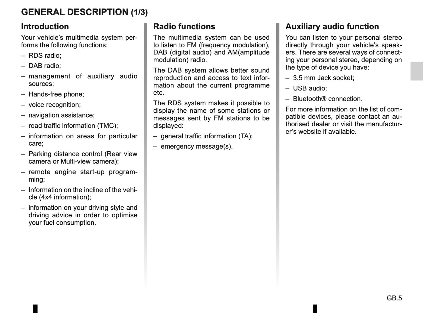 Renault Media-Nav Owner's Manual 2016 - 2019