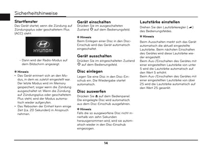 Hyundai ix20 Audio- & Navigationssystem Bedienungsanleitung 2010