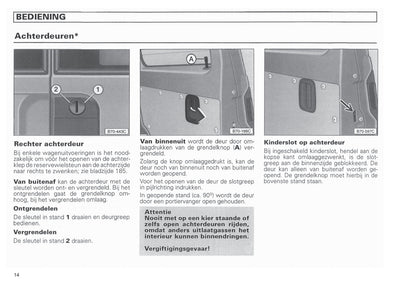 1990-2003 Volkswagen Caravelle/Multivan/Transporter Gebruikershandleiding | Nederlands