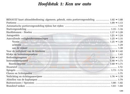 2004-2005 Renault Mégane Owner's Manual | Dutch