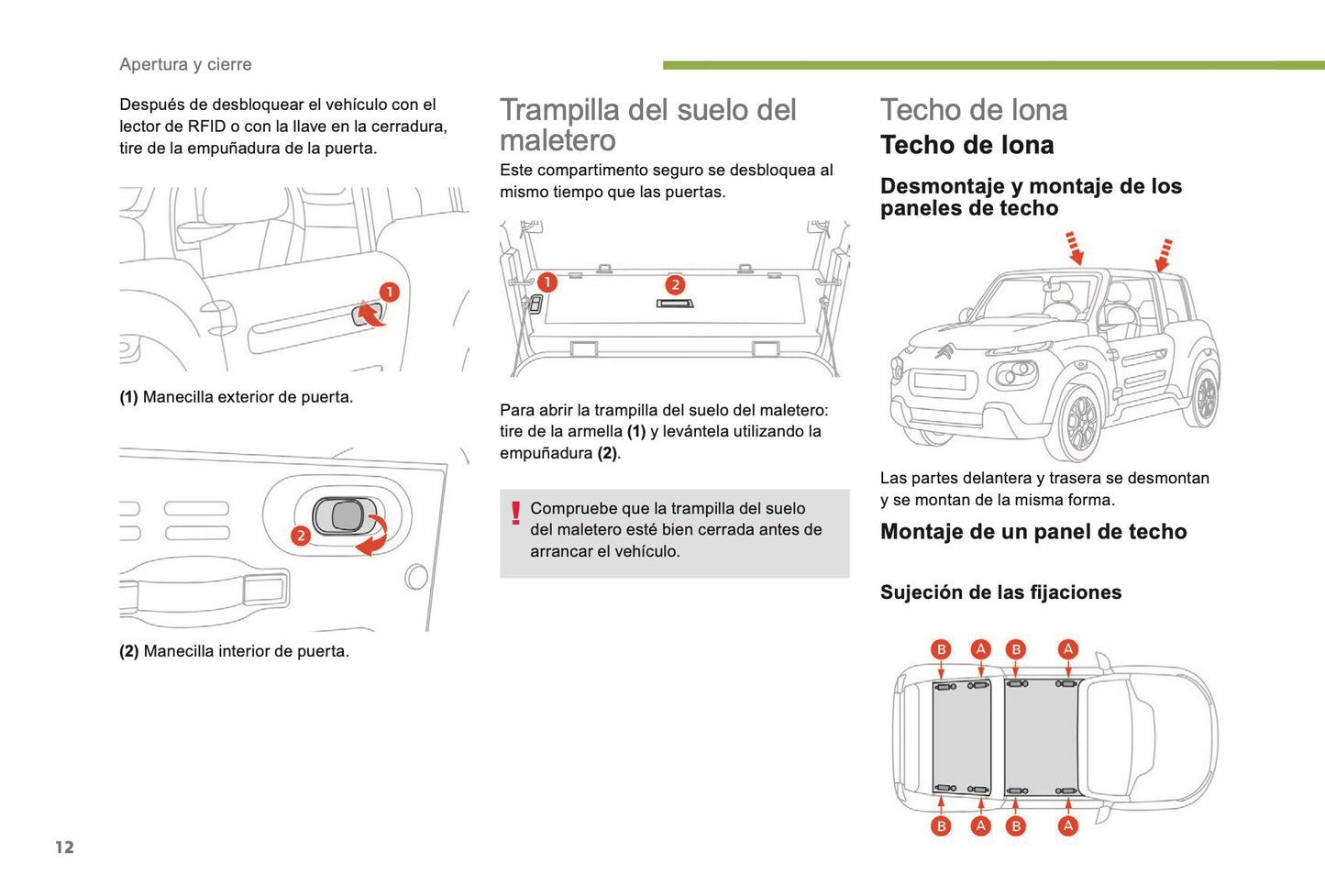 2017-2019 Citroën e-Méhari Owner's Manual | Spanish