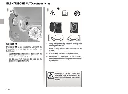 2019-2020 Renault Zoe Owner's Manual | Dutch