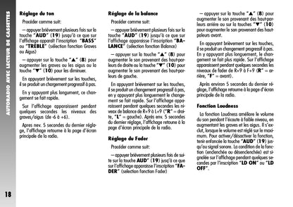 Alfa Romeo 156 Autoradio Guide d'utilisation 2004 - 2007