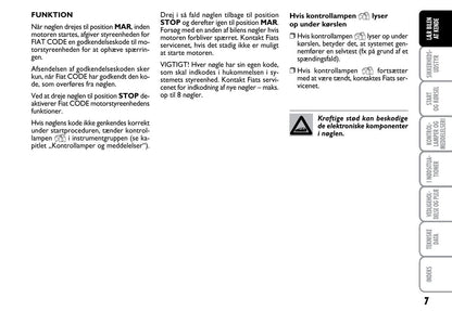 2012-2013 Fiat Linea Gebruikershandleiding | Dansk