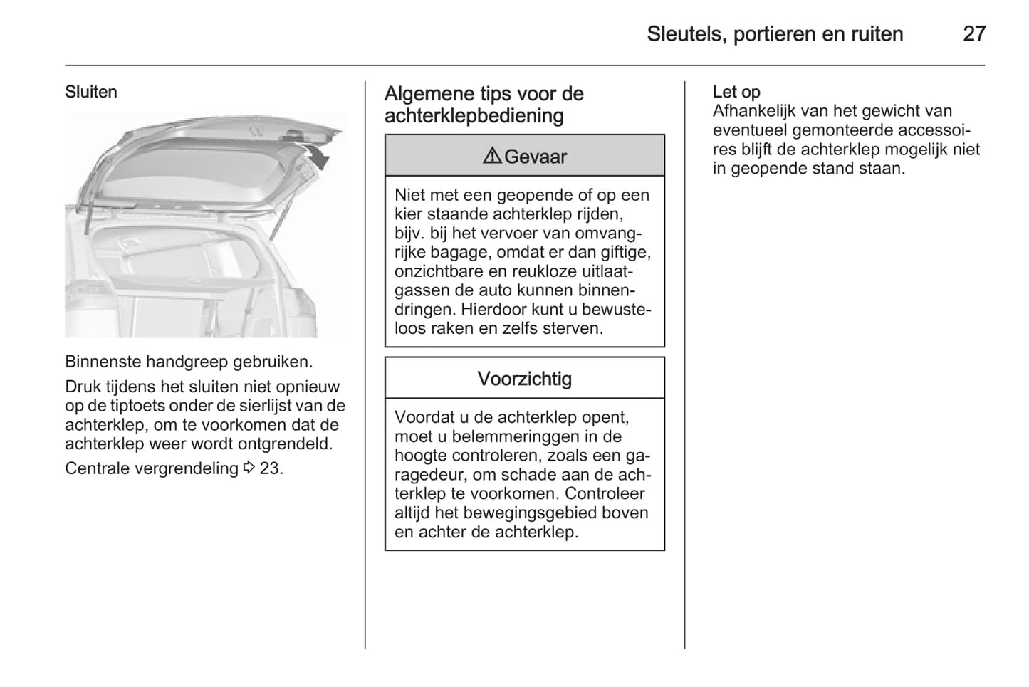 2015 Opel Zafira Tourer Gebruikershandleiding | Nederlands