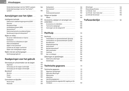 2009-2010 Skoda Octavia Gebruikershandleiding | Nederlands