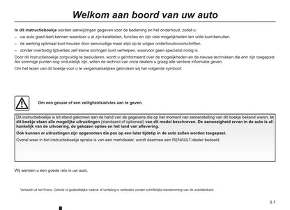 2011-2012 Renault Mégane Owner's Manual | Dutch