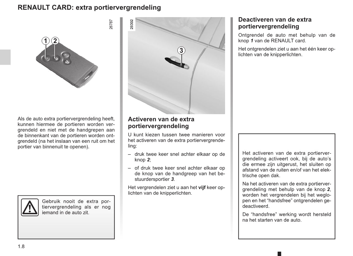 2011-2012 Renault Mégane Owner's Manual | Dutch