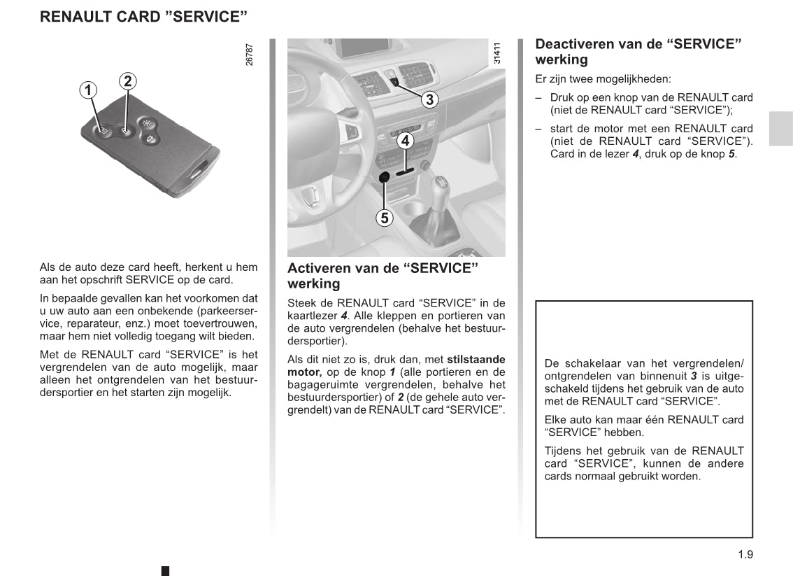 2011-2012 Renault Mégane Owner's Manual | Dutch