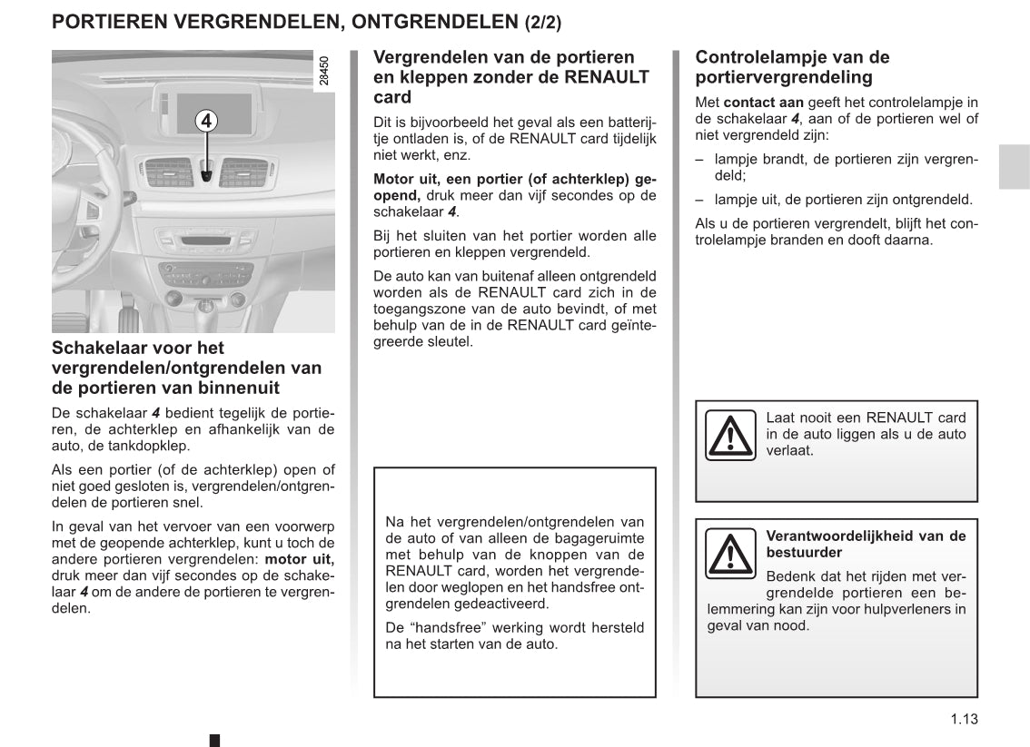 2011-2012 Renault Mégane Owner's Manual | Dutch