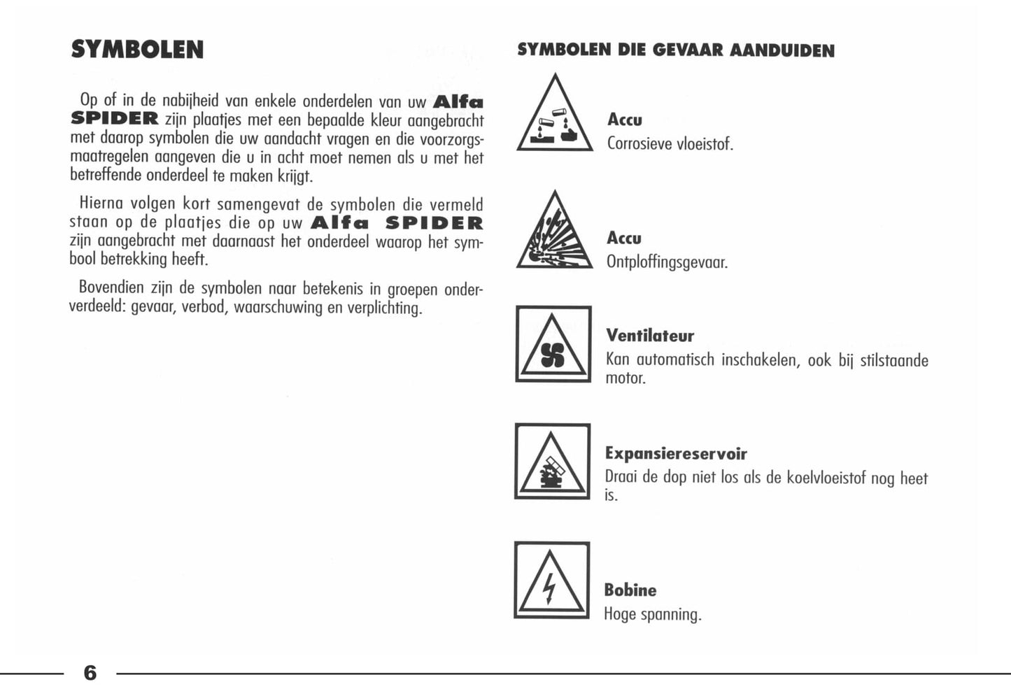 2003-2006 Alfa Romeo Spider Bedienungsanleitung | Niederländisch