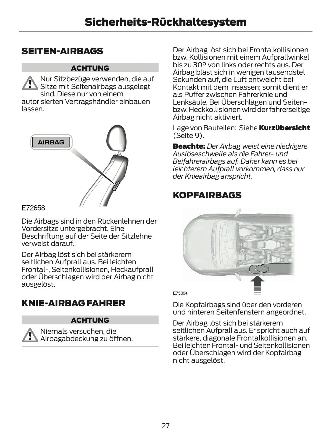 2012-2014 Ford B-Max Manuel du propriétaire | Allemand