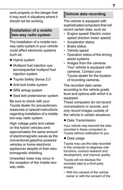 2022 Toyota Sienna Hybrid Owner's Manual | English