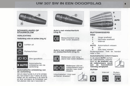 2003-2004 Peugeot 307 SW Bedienungsanleitung | Niederländisch