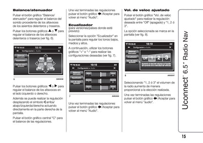 Alfa Romeo Giulietta Uconnect 6.5 Radio Nav Instrucciones 2016 - 2021