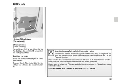 2014-2015 Renault Kangoo Z.E. Owner's Manual | German