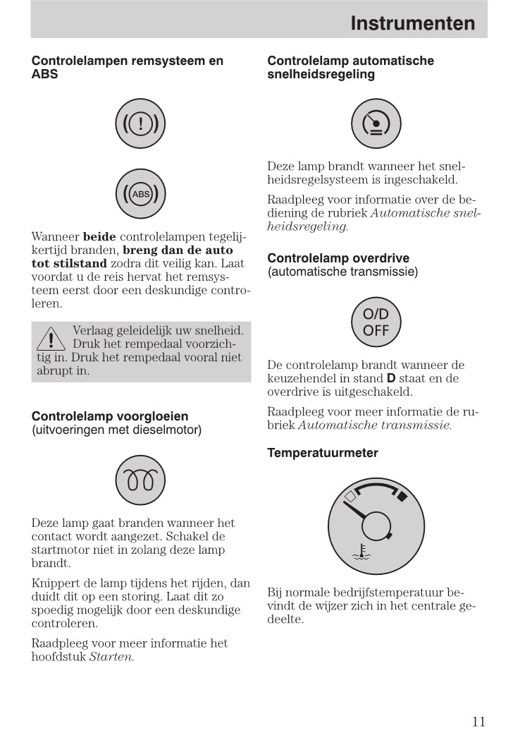 1999-2005 Ford Focus Gebruikershandleiding | Nederlands