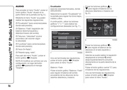 Abarth 595 Uconnect Radio 5.0 Instrucciones 2017 - 2018