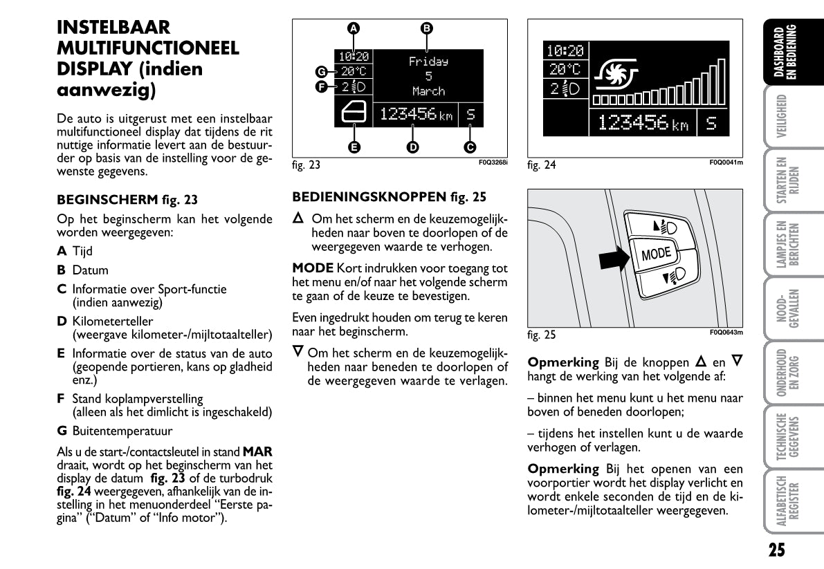 2008-2009 Fiat Bravo Bedienungsanleitung | Niederländisch