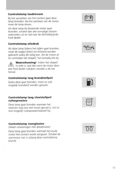 1995-1999 Ford Fiesta Owner's Manual | Dutch