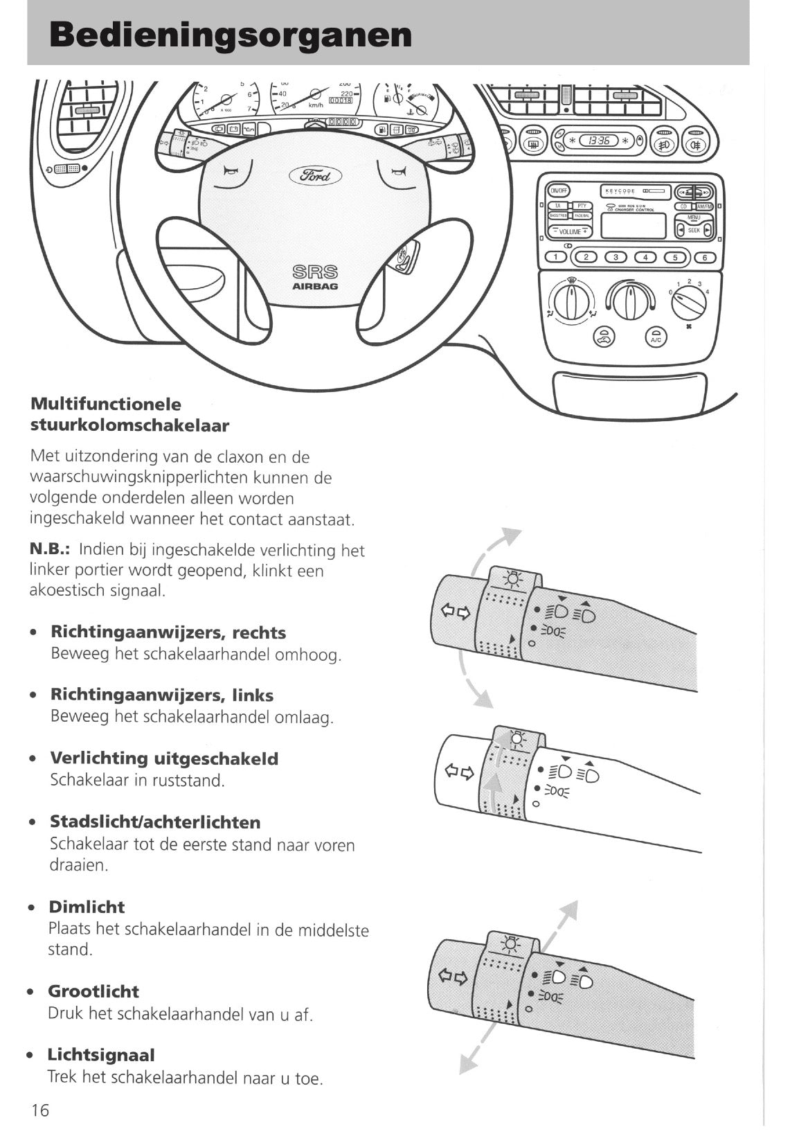 1995-1999 Ford Fiesta Owner's Manual | Dutch