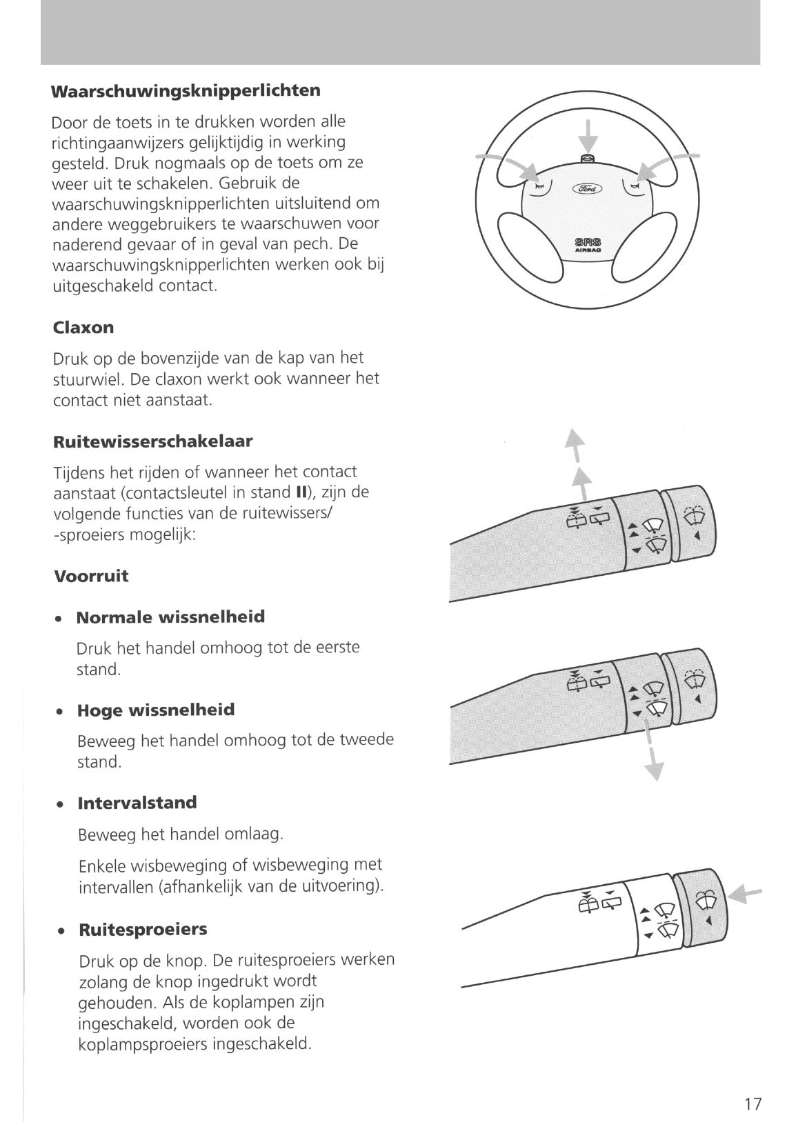 1995-1999 Ford Fiesta Owner's Manual | Dutch