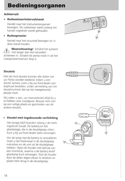 1995-1999 Ford Fiesta Owner's Manual | Dutch