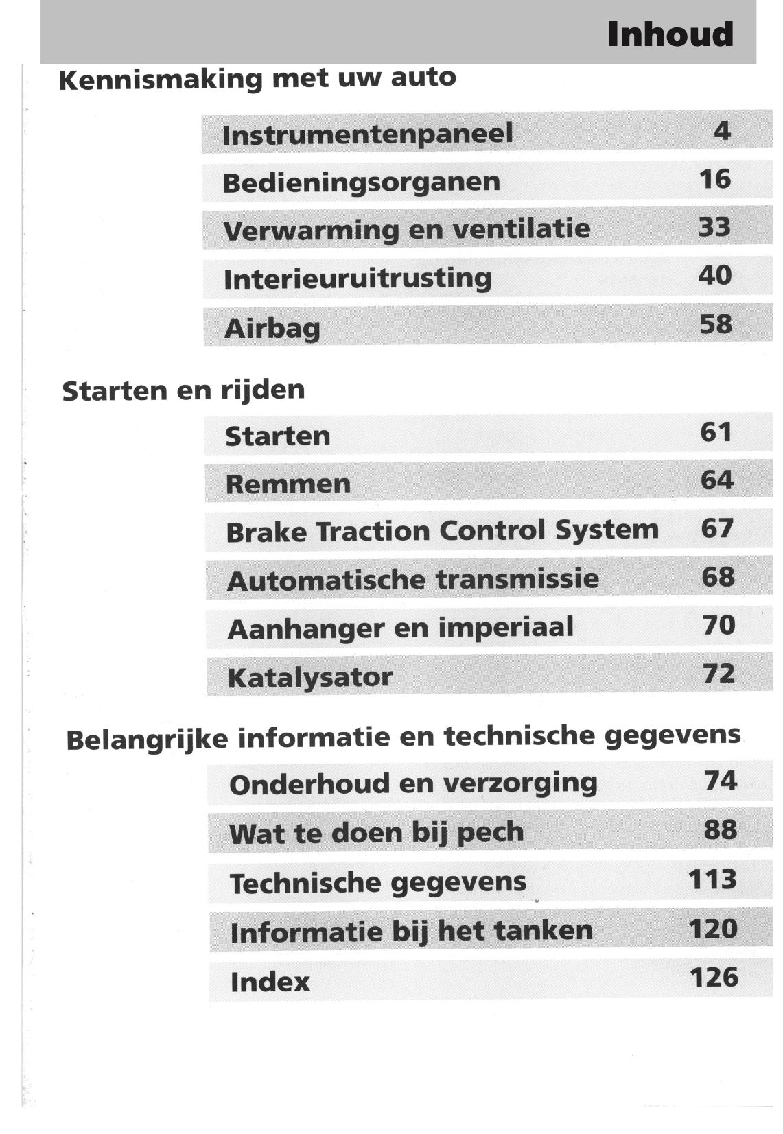 1995-1999 Ford Fiesta Owner's Manual | Dutch