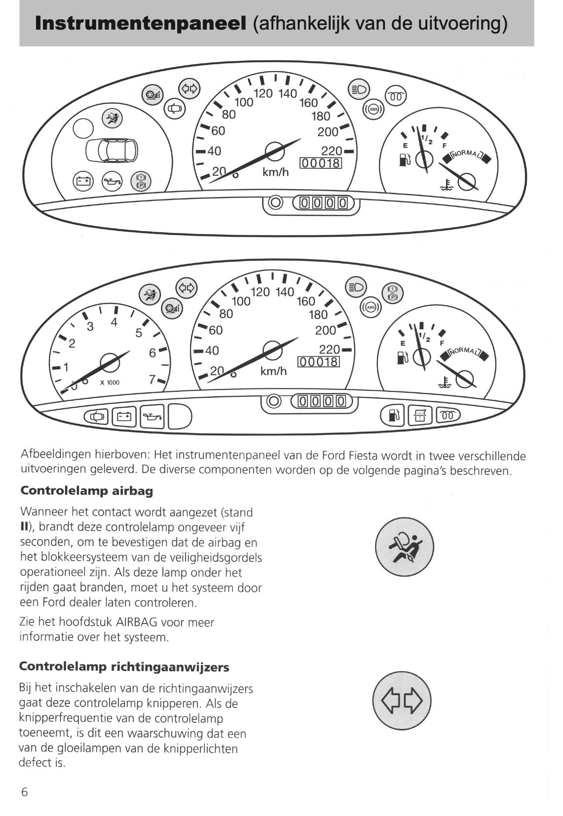 1995-1999 Ford Fiesta Owner's Manual | Dutch