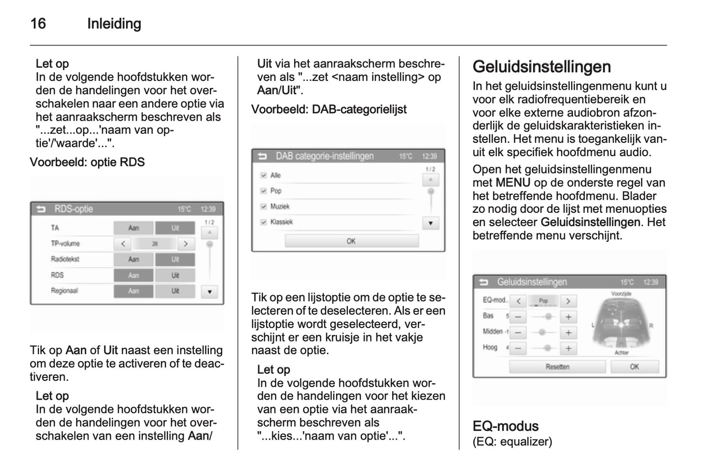 Opel Adam Infotainment System Handleiding 2013 - 2017