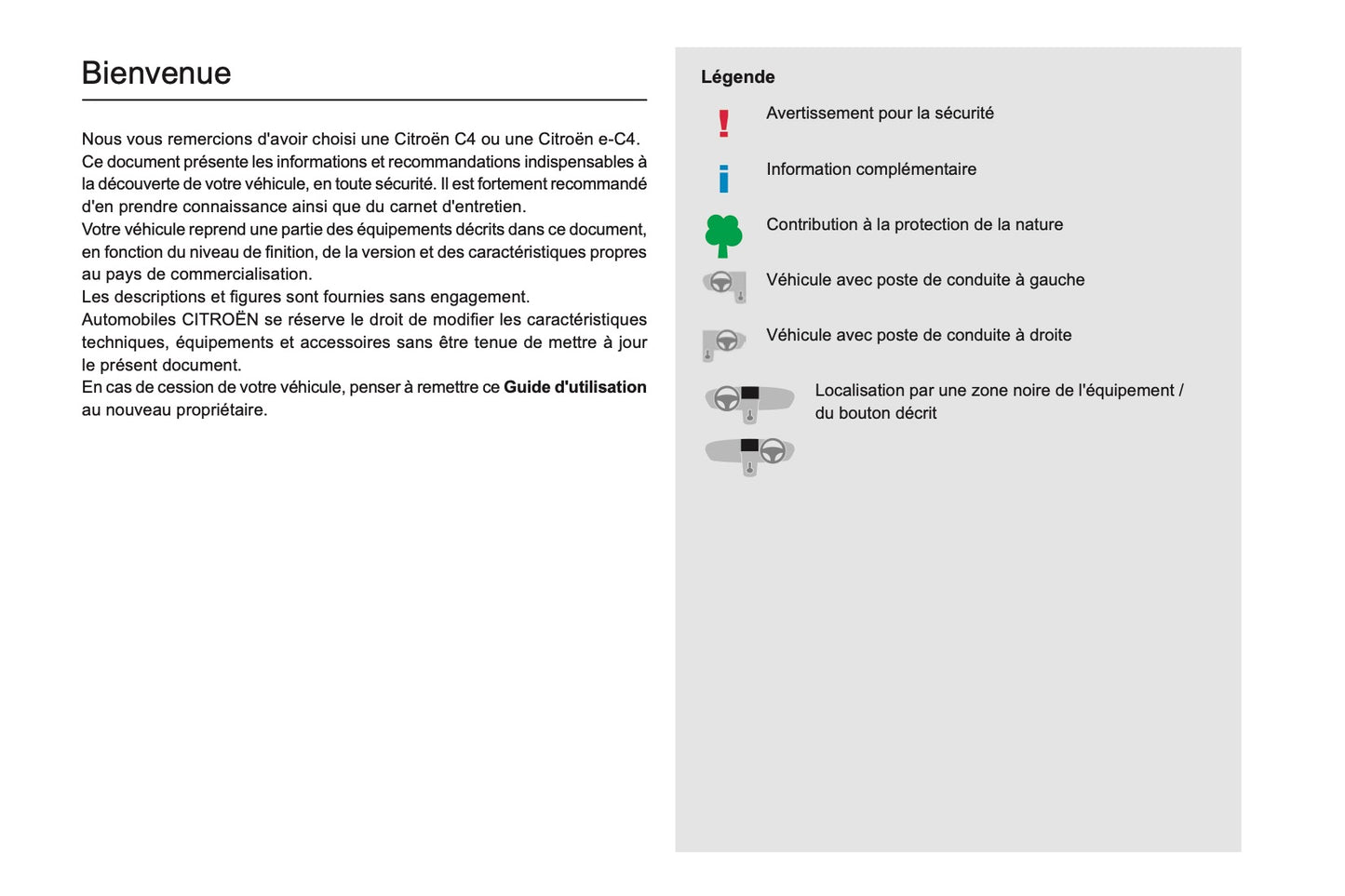 2020-2021 Citroën C4/e-C4 Bedienungsanleitung | Französisch