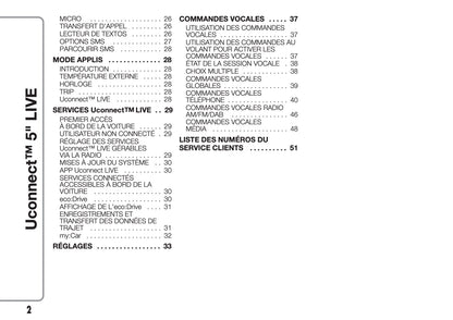 Fiat 500L Uconnect Radio 5.0 Guide d'utilisation 2017 - 2023