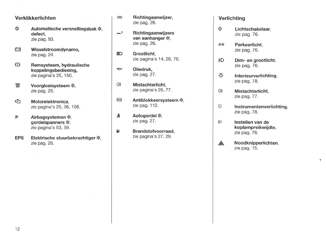 1998-2000 Opel Corsa Bedienungsanleitung | Niederländisch