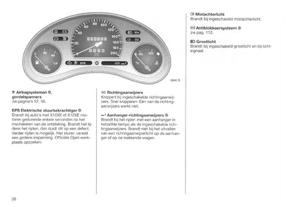 1998-2000 Opel Corsa Bedienungsanleitung | Niederländisch