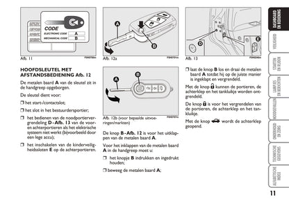 2010-2011 Fiat Idea Bedienungsanleitung | Niederländisch