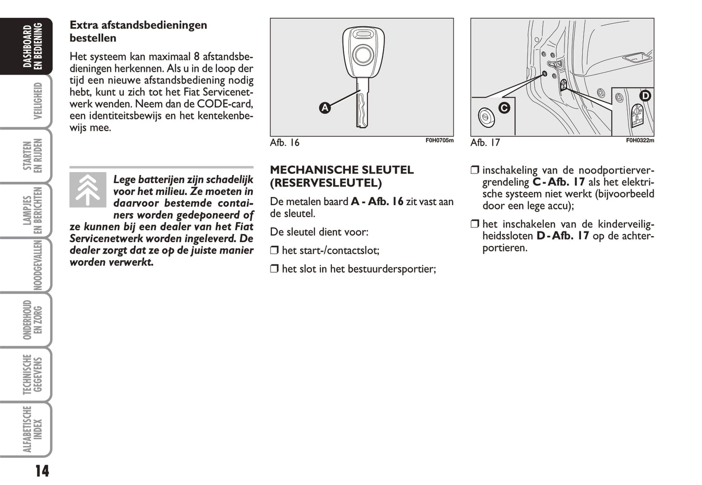 2010-2011 Fiat Idea Bedienungsanleitung | Niederländisch