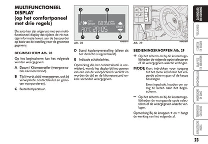 2010-2011 Fiat Idea Bedienungsanleitung | Niederländisch