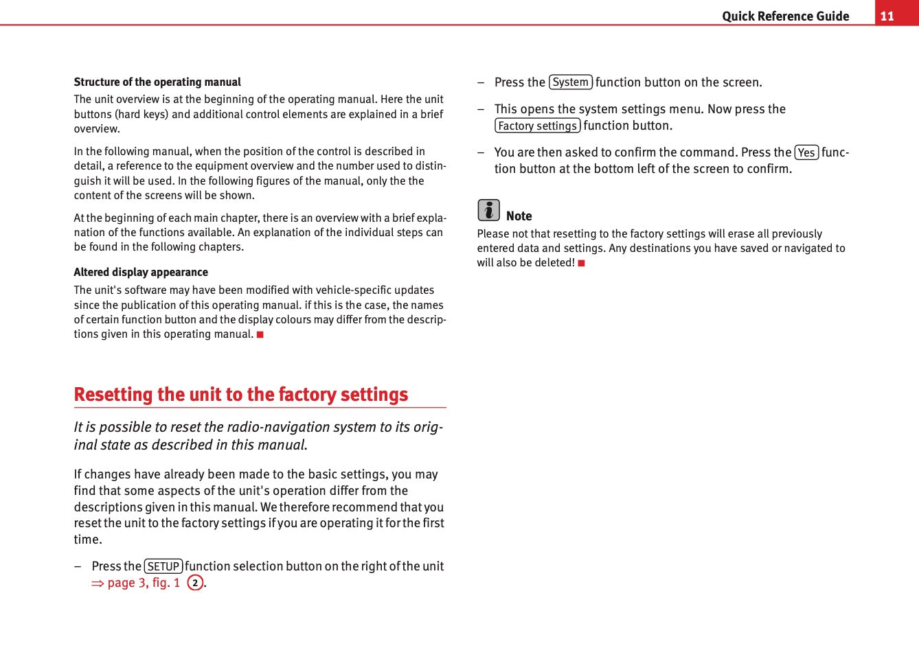 Seat Media System 2.0 Owners Manual