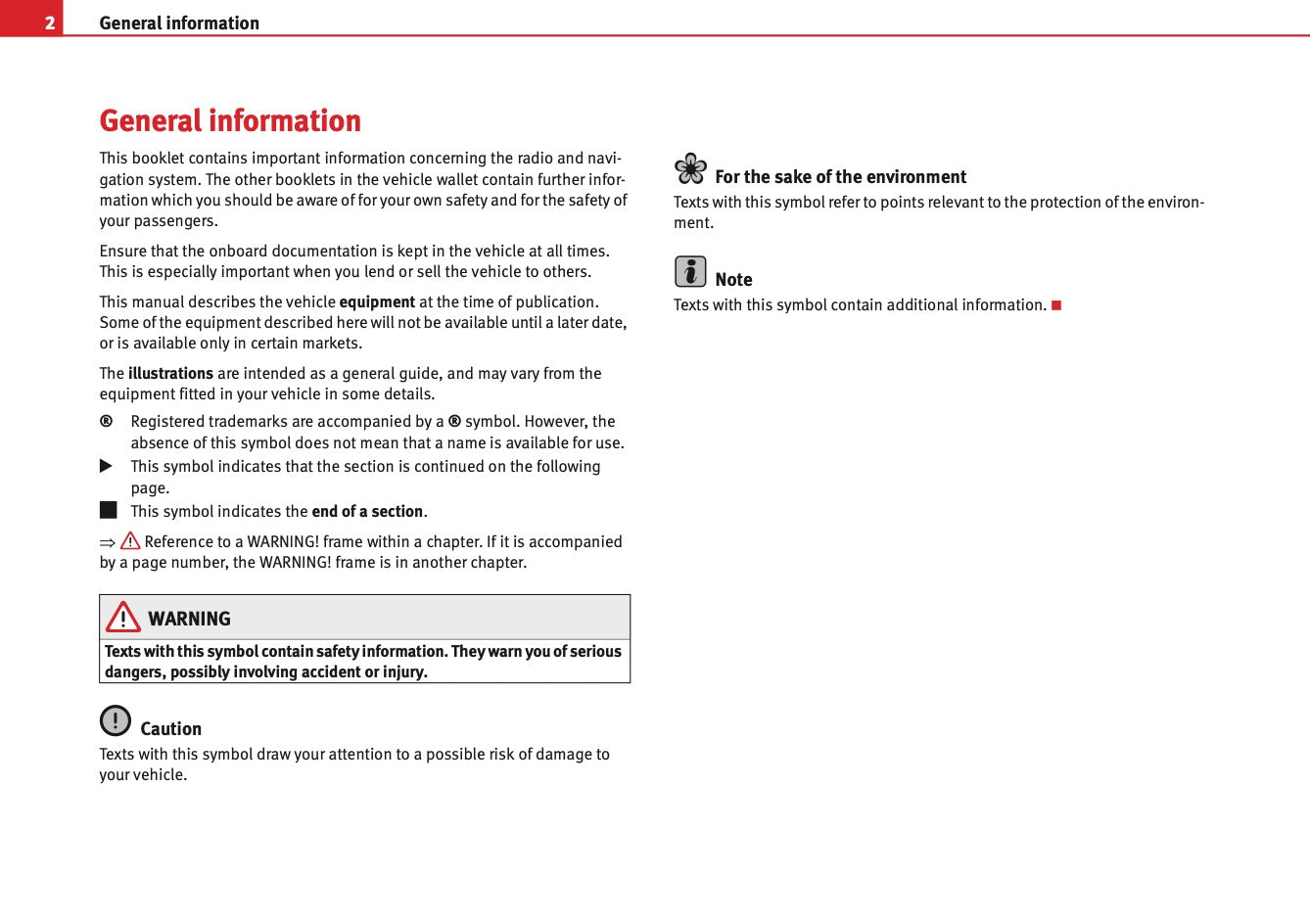 Seat Media System 2.0 Owners Manual