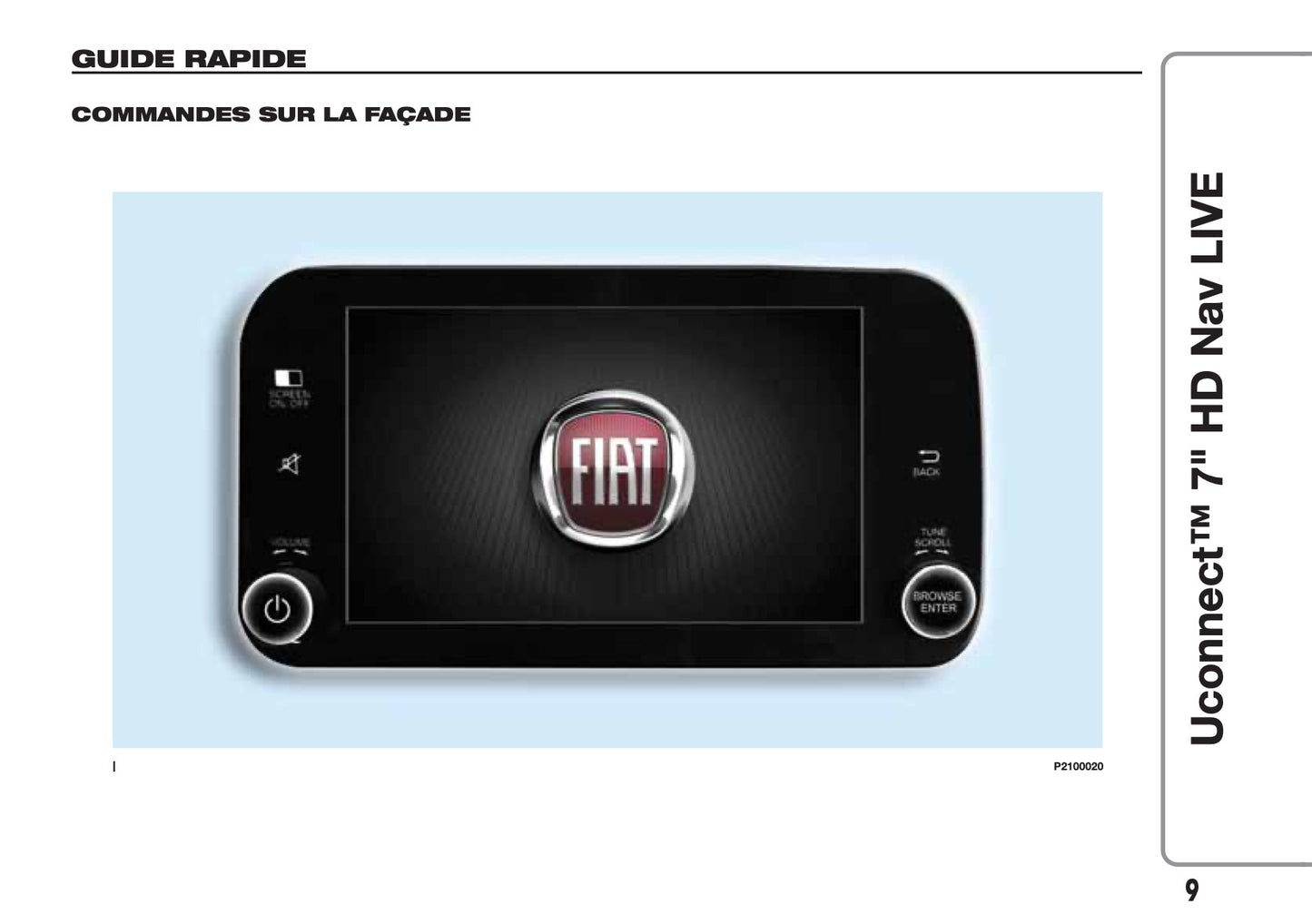 Fiat Tipo Uconnect HD Nav Live Guide d'utilisation 2016 - 2018