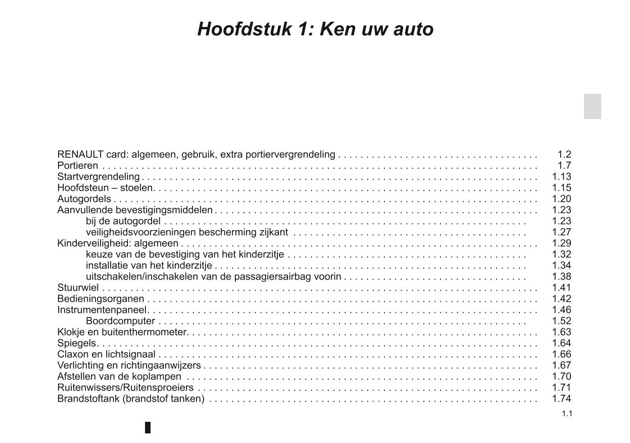 2011-2012 Renault Espace Gebruikershandleiding | Nederlands