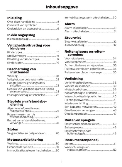 2011-2012 Ford Fusion Owner's Manual | Dutch