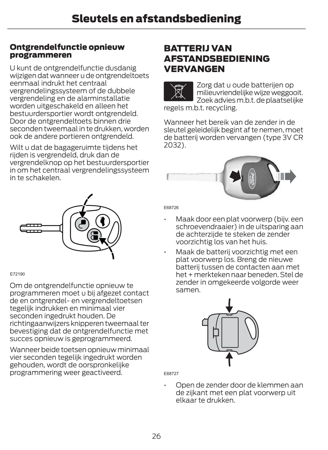 2011-2012 Ford Fusion Owner's Manual | Dutch