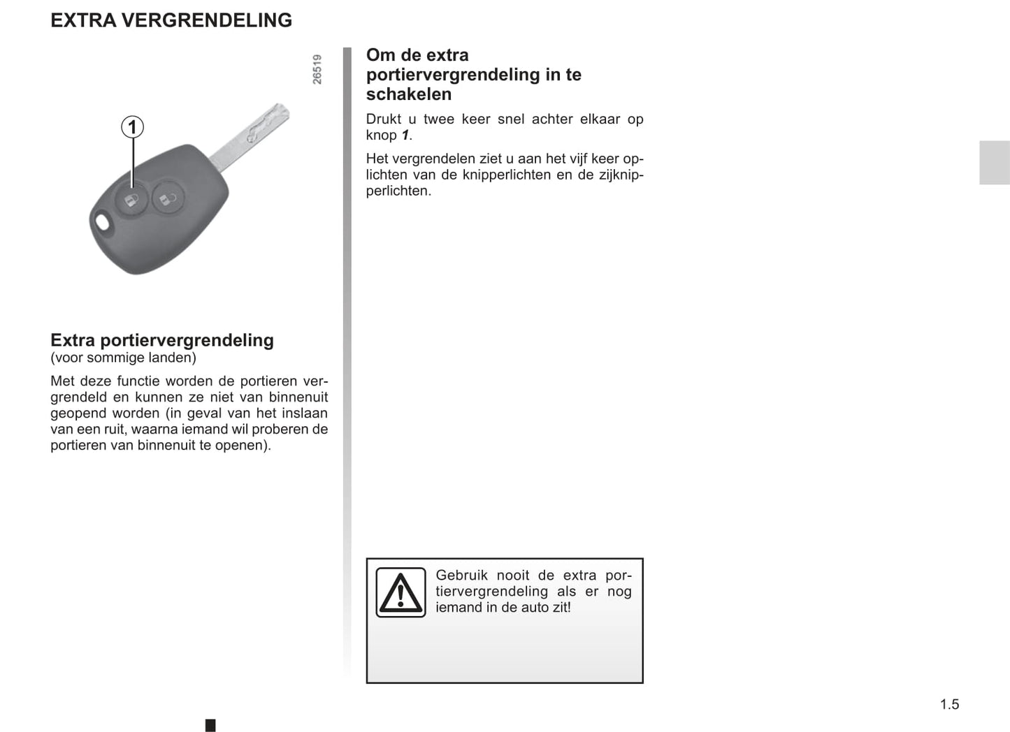 2012-2013 Renault Twingo Owner's Manual | Dutch