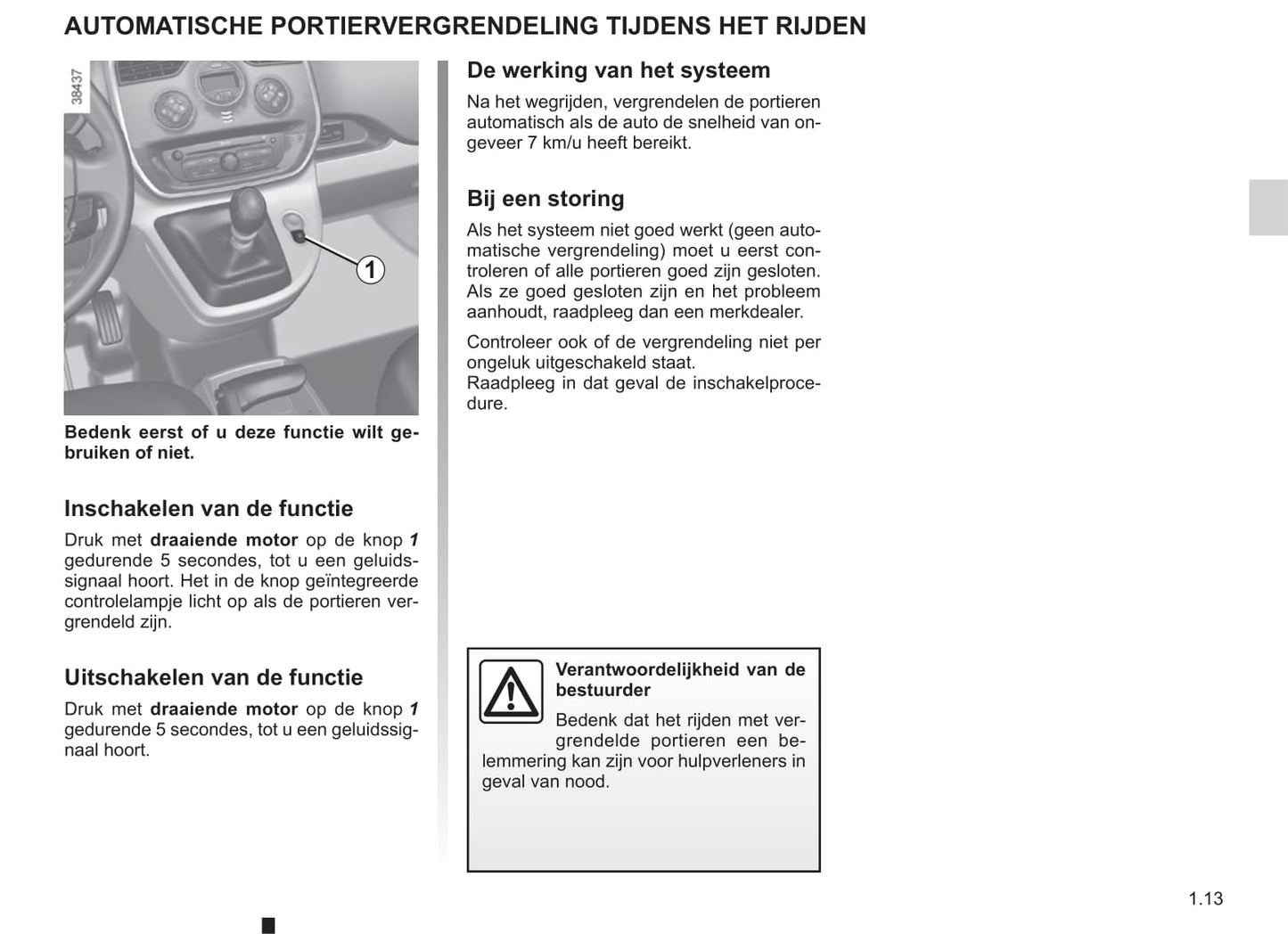 2013-2014 Renault Kangoo Owner's Manual | Dutch